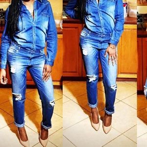 Blue jean jumpsuit